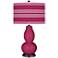 Color Plus Double Gourd 29 1/2" Bold Stripe Vivacious Pink Table Lamp