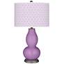 Color Plus Double Gourd 29 1/2" Diamonds African Violet Table Lamp