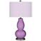 Color Plus Double Gourd 29 1/2" Diamonds African Violet Table Lamp