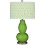 Color Plus Double Gourd 29 1/2" Diamonds and Rosemary Green Table Lamp