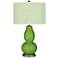 Color Plus Double Gourd 29 1/2" Diamonds and Rosemary Green Table Lamp