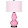 Color Plus Double Gourd 29 1/2" Diamonds Candy Pink Table Lamp