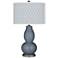 Color Plus Double Gourd 29 1/2" Diamonds Granite Peak Gray Table Lamp