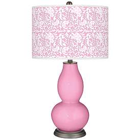 Image1 of Color Plus Double Gourd 29 1/2" Gardenia and Candy Pink Table Lamp