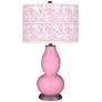 Color Plus Double Gourd 29 1/2" Gardenia and Candy Pink Table Lamp
