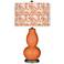 Color Plus Double Gourd 29 1/2" Gardenia Celosia Orange Table Lamp