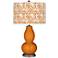 Color Plus Double Gourd 29 1/2" Gardenia Cinnamon Spice Orange Lamp