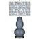Color Plus Double Gourd 29 1/2" Gardenia Granite Peak Gray Table Lamp
