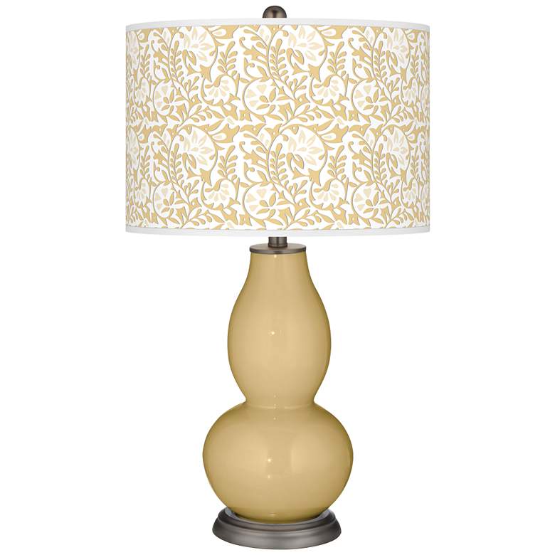 Image 1 Color Plus Double Gourd 29 1/2" Gardenia Humble Gold Table Lamp