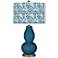 Color Plus Double Gourd 29 1/2" Gardenia Oceanside Blue Table Lamp