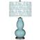 Color Plus Double Gourd 29 1/2" Gardenia Raindrop Blue Table Lamp
