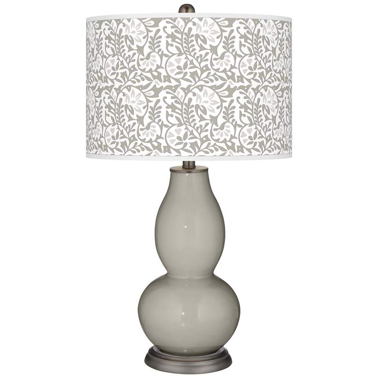 Image 1 Color Plus Double Gourd 29 1/2" Gardenia Requisite Gray Table Lamp