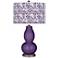 Color Plus Double Gourd 29 1/2" Gardenia Shade Acai Purple Table Lamp