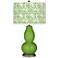 Color Plus Double Gourd 29 1/2" Gardenia Shade and Rosemary Green Lamp