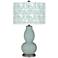 Color Plus Double Gourd 29 1/2" Gardenia Shade Aqua-Sphere Blue Lamp