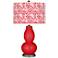 Color Plus Double Gourd 29 1/2" Gardenia Shade Bright Red Table Lamp