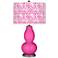Color Plus Double Gourd 29 1/2" Gardenia Shade Fuchsia Pink Table Lamp