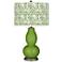 Color Plus Double Gourd 29 1/2" Gardenia Shade Gecko Green Table Lamp