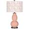 Color Plus Double Gourd 29 1/2" Gardenia Shade Mellow Coral Pink Lamp