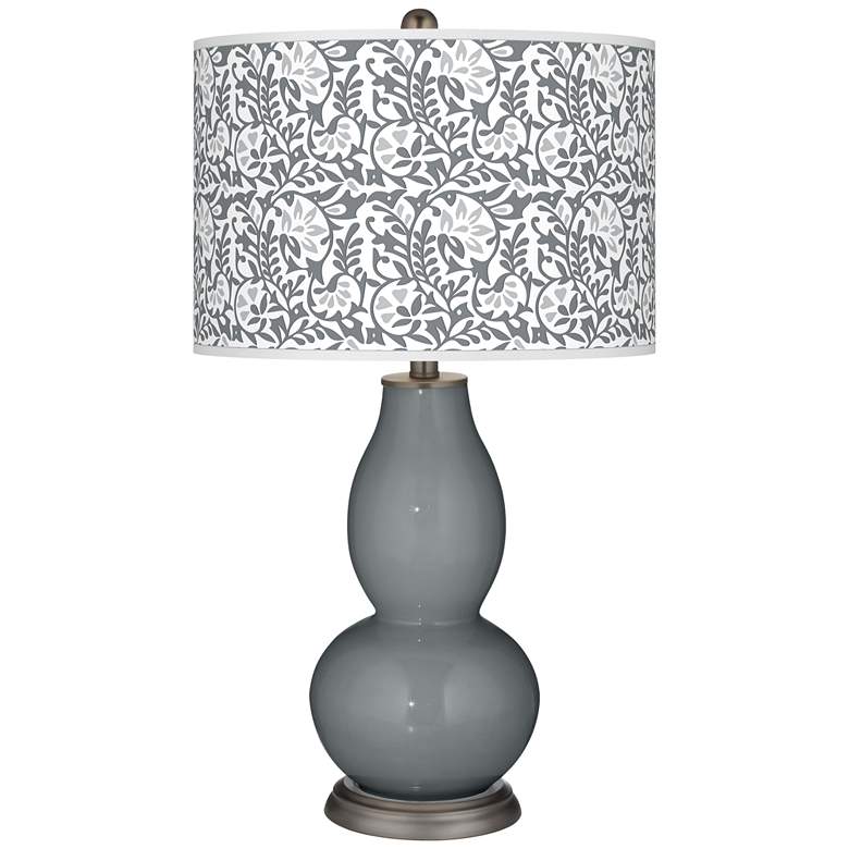 Image 1 Color Plus Double Gourd 29 1/2" Gardenia Shade Software Gray Lamp