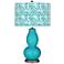 Color Plus Double Gourd 29 1/2" Gardenia Shade Surfer Blue Table Lamp