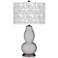 Color Plus Double Gourd 29 1/2" Gardenia Shade Swanky Gray Table Lamp