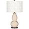 Color Plus Double Gourd 29 1/2" Gardenia Steamed Milk White Table Lamp