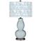 Color Plus Double Gourd 29 1/2" Gardenia Take Five Blue Table Lamp