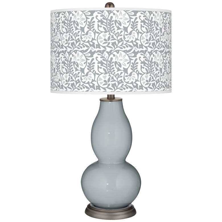 Image 1 Color Plus Double Gourd 29 1/2" Gardenia Uncertain Gray Table Lamp