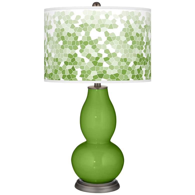 Image 1 Color Plus Double Gourd 29 1/2" Mosaic and Rosemary Green Table Lamp