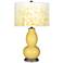 Color Plus Double Gourd 29 1/2" Mosaic Shade Daffodil Yellow Lamp