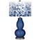Color Plus Double Gourd 29 1/2" Mosaic Shade Monaco Blue Table Lamp