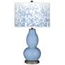 Color Plus Double Gourd 29 1/2" Mosaic Shade Placid Blue Table Lamp