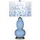 Color Plus Double Gourd 29 1/2" Mosaic Shade Placid Blue Table Lamp