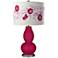 Color Plus Double Gourd 29 1/2" Rose Bouquet Burgundy Red Table Lamp
