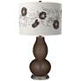 Color Plus Double Gourd 29 1/2" Rose Bouquet Carafe Brown Table Lamp