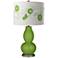 Color Plus Double Gourd 29 1/2" Rose Bouquet Gecko Green Table Lamp