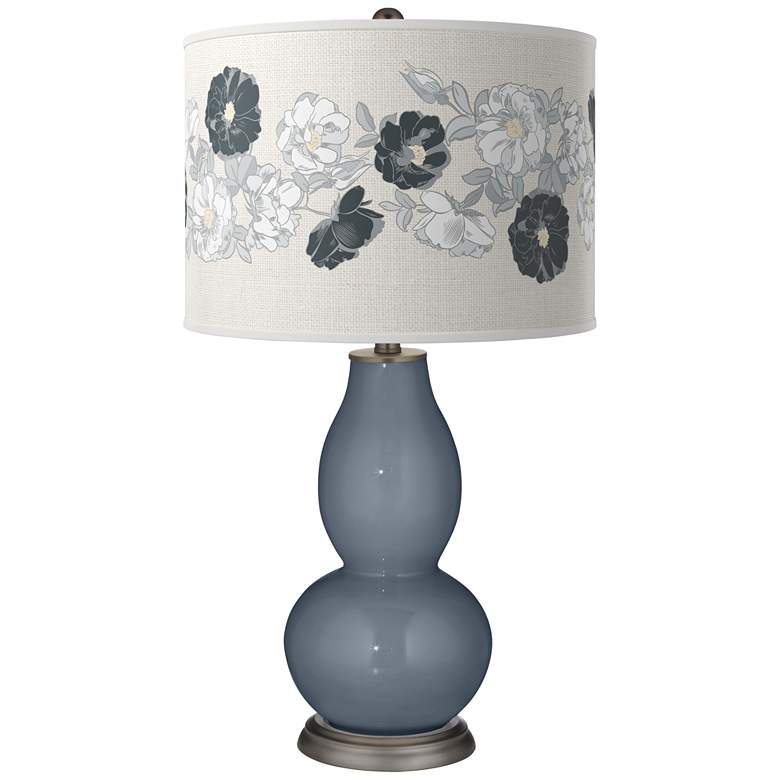 Image 1 Color Plus Double Gourd 29 1/2 inch Rose Bouquet Granite Peak Table Lamp