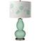Color Plus Double Gourd 29 1/2" Rose Bouquet Grayed Jade Green Lamp