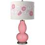 Color Plus Double Gourd 29 1/2" Rose Bouquet Haute Pink Table Lamp