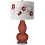 Color Plus Double Gourd 29 1/2" Rose Bouquet Madeira Red Table Lamp