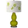 Color Plus Double Gourd 29 1/2" Rose Bouquet Olive Green Table Lamp