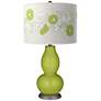 Color Plus Double Gourd 29 1/2" Rose Bouquet Parakeet Green Table Lamp