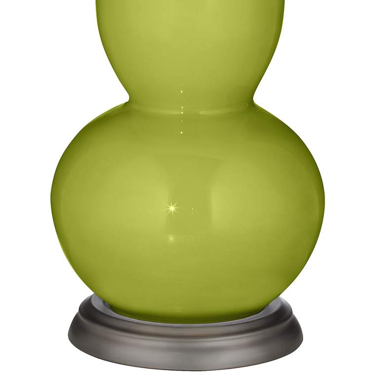 Image 3 Color Plus Double Gourd 29 1/2 inch Rose Bouquet Parakeet Green Table Lamp more views