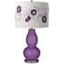 Color Plus Double Gourd 29 1/2" Rose Bouquet Passionate Purple Lamp