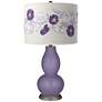 Color Plus Double Gourd 29 1/2" Rose Bouquet Purple Haze Table Lamp