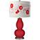 Color Plus Double Gourd 29 1/2" Rose Bouquet Ribbon Red Table Lamp