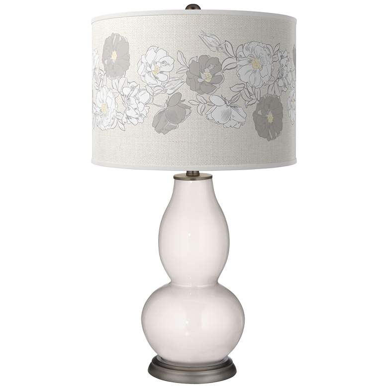 Image 1 Color Plus Double Gourd 29 1/2" White Rose Smart White Table Lamp