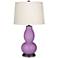 Color Plus Double Gourd 29 1/2" White Shade African Violet Purple Lamp