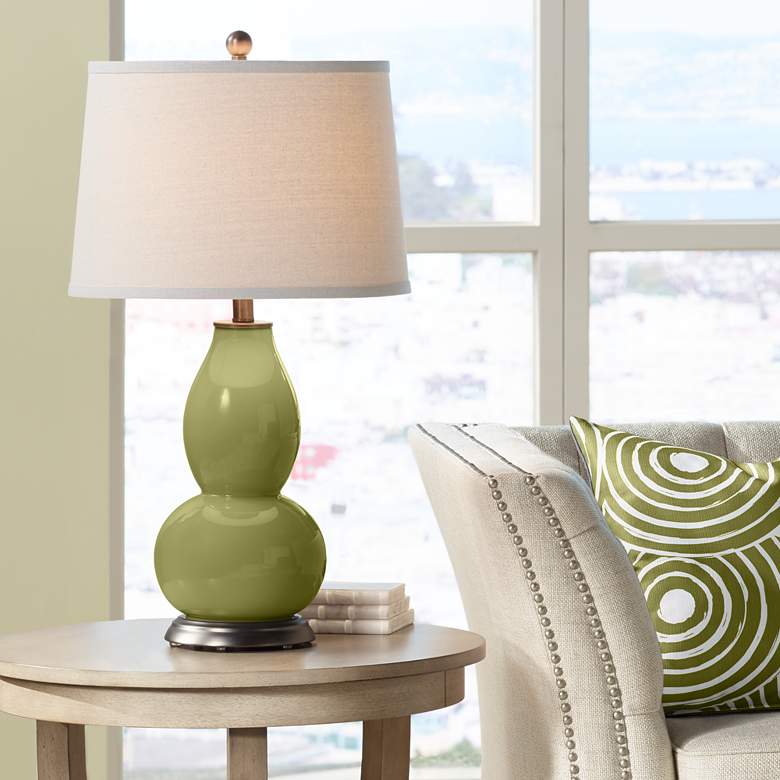 Image 1 Color Plus Double Gourd Modern Rural Green Table Lamp